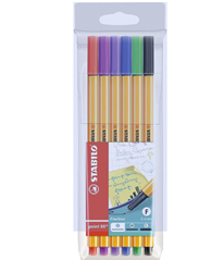 Fineliner – STABILO point 88 – 6er Pack – mit 6 verschiedenen Farben für 2,82€