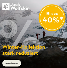 Jack Wolfskin: bis zu 40% Rabatt im Winter-Sale