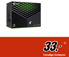 [bis Montag] Microsoft Xbox Series X 1 TB (VG: 417,99€) für 33€ mit 12GB LTE Daten und Sprachflat im o2 Netz für 14,99€/Monat