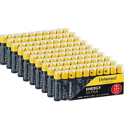 100er Pack Intenso Energy Ultra AAA 7501910MP für 14€ (Vergleich: 19,45€)