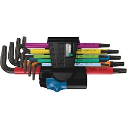 Wera 967/9 TX Multicolour HF 1 Winkelschlüsselsatz für 23,98€ (Vergleich: 27,44€)
