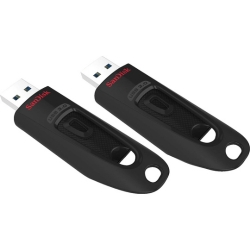 2er-Pack SANDISK Ultra USB-Flash-Laufwerk 64 GB (130 MB/s, Schwarz) für 9,99€ (Vergleich: 17,79€)