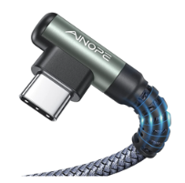 2 x Ainope geflochtenes USB-C Schnellladekabel (USB A zu USB C, rechtwinklig, 2m) ab 5,99€