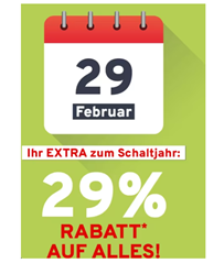 [verlängert] Vorteilshop: 29% Extra-Rabatt auf Alles ab 25€ Bestellwert + kostenloser Versand + kostenloser Rückversand