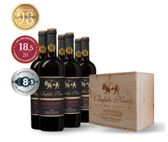 Die Weinbörse: 6 Flaschen Bufalo Nero Edizione Limitata Governo in Holzkiste für 44,99€ (statt 74,94€)