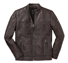 Ross & Cole Herren Lederjacke mit Stehkragen für 91,87€ (Vergleich: 125€)