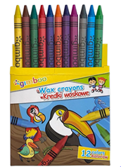 [schnell – wieder da] 3x gimboo Wachsmalkreiden (3x 12er Packung) für 1,11€ (Vergleich: 3,12€)