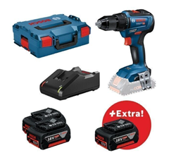 Bosch GSR 18V-55 Akku-Bohrschrauber inkl. 3x 5Ah in L-BOXX für 242,10€ (Vergleich: 319€)
