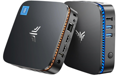 NiPoGi Mini PC (Intel 12. Gen Alder Lake N100(Bis zu 3.4GHz,TDP 6W) 16GB DDR4/1024GB M.2 NVMe SSD, WiFi 6/BT 5.2/RJ45) für 211,28€