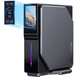 ACEMAGIC S1 Mini PC mit LCD Bildschirm (Intel N95, 16GB DDR4, 512GB SSD) für 203,95€