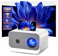Sainyer 5G WiFi Mini Handy Beamer (4K-Unterstützung, 20000Lumen, Bluetooth, Full HD 1080P) für 99,99€ (statt 249,99€)