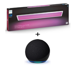 Philips Hue White & Color Ambiance Surimu Deckenleuchte 120x30cm + Echo Dot (5. Gen.) für 199€ (Vergleich: 289,99€)