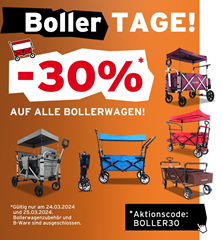 Fuxtec: 30% Rabatt auf ausgewählte Bollerwagen