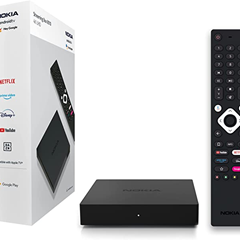 Nokia Streaming Box 8010, Android TV (Chromecast, HDMI, H.264, HEVC H.265, Netflix, Prime Video, Disney+), Schwarz für 99,90€