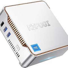 NiPoGi GK3Plus Mini PC Intel Alder Lake-N97(bis zu 3,6 GHz,12W TDP),16GB DDR4 512GB M.2 NVMe SSD Mini PC für 194,41€