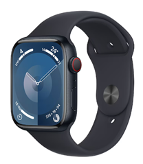 [nur 250x] Apple Watch Series 9 LTE 45mm Aluminium Sportarmband Mitternacht M/L für 479€ (Vergleich: 526,23€)