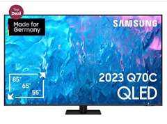 [Top] Samsung GQ85Q70CAT LED-Fernseher (214 cm/85 Zoll, Smart-TV, Quantum Prozessor 4K,Quantum HDR,Gaming Hub) für 1.028,95€ (Vergleich: 2.248,90€)