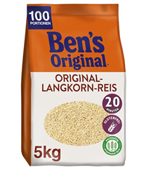 Ben’s Original Loser Reis 20 Minuten Original Langkornreis 5kg – 100 Portionen für 19,59€