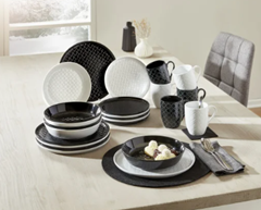 Van Well Kombiservice 24-teilig BLACK AND WHITE für 37,94€ (Vergleich: 74,80€)