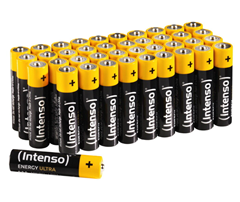 40er Pack Intenso Energy Ultra AAA Micro LR03 Alkaline Batterien für 6,99€ (Vergleich: 9,49€)