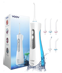 YOOY Elektrische Munddusche (IPX7 Wasserdicht, 3 Modi, 5 Düsen) für 19,99€