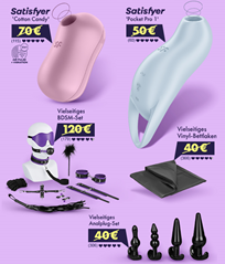 Eis.de: 5 verschiedene Tagestipps für je 0€ mitbestellbar (z.B. Satisfyer Cotton Candy ab 29,95€)