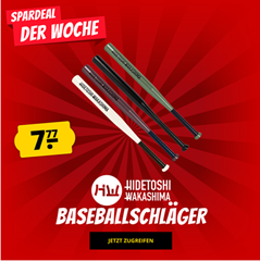 SportSpar: HIDETOSHI WAKASHIMA „Tokyo“ Baseballschläger für je 7,77€ zzgl. eventuell Versand (Vergleich: 17,99€)