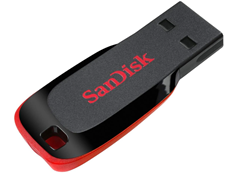 SanDisk 128GB Cruzer Blade USB 2.0 Flash Drive für 6,99€ (Vergleich: 12,30€)