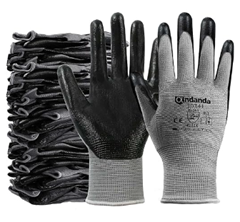 ANDANDA Arbeitshandschuhe mit Nitril Beschichtung 6er Pack, schwarz für 8,15€