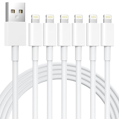 6er Pack iPhone Ladekabel, Lightning Kabel, [Apple MFi Certified] in 1/1/2/2/2/3m für 5,99€