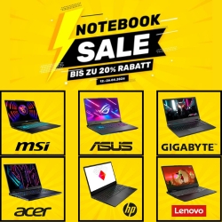 Alternate: großer Notebook Sale mit bis zu 20% Rabatt auf viele ausgewählte Notebooks