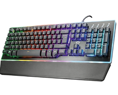 [bis 20 Uhr] Trust Gaming GXT 860 Thura Halbmechanische LED-Tastatur (QWERTZ) für 18€ (Vergleich: 27,39€)