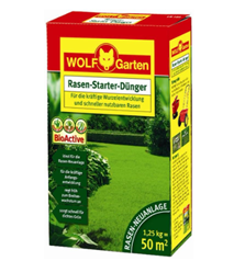 Wolf-Garten Rasen-Starter-Dünger LH 50m² für 8€ (Vergleich: 16,40€)