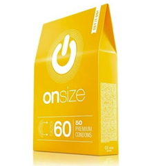 50er Pack ONsize Kondome (dünne 0,07mm Wandstärke) in verschieden Breiten für 11,99€