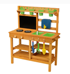 [Lidl Plus] Playtive Outdoorküche aus Echtholz für 48,94€ (statt 63,94€)