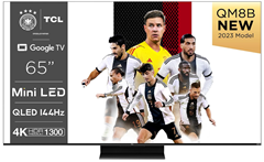 TCL 65QM8B 65 Zoll Fernseher (MiniLED , QLED, 144Hz, 4K HDR Premium 1300nits, Google TV, Dolby Atmos, Onkyo, Game Master Pro 2.0, EEK: G) für 799,35€