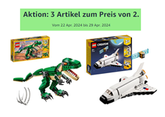 Amazon: 3 für 2 Aktion auf ausgewählte Lego Artikel
