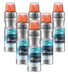 L’Oréal Men Expert Fresh Extreme Deo (6 x 150ml) für 9,44€ (Vergleich: 13,74€)