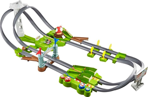 Hot Wheels GCP27 – Mario Kart Mario Rundkurs Rennbahn Trackset Deluxe inkl. 2 Spielzeugautos für 70,99€ (VG: 94,99€)