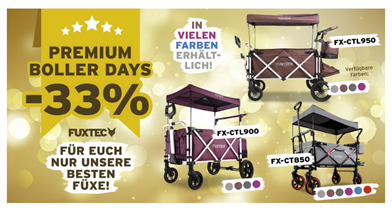 [endet morgen] 33% Rabatt auf Premium Fuxtec Bollerwagen