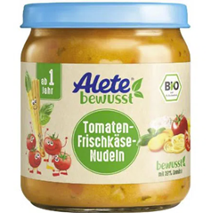 6er Pack (6 x 250 g) Alete Bio Gläschen Tomaten-Frischkäse-Nudeln für 6,62€