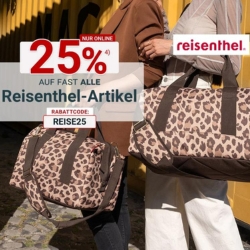Zurbrüggen: 25% Rabatt auf fast alle Reisenthel Artikel