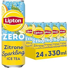 [Pfandfehler?] LIPTON ICE TEA Sparkling Lemon Zero, Kohlensäurehaltiger Eistee mit Zitronen Geschmack ohne Zucker, EINWEG Dosen (24 x 0.33 l) für 10,19€