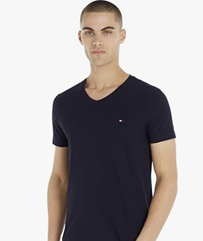Tommy Hilfiger Herren T-Shirt Kurzarm Core Stretch V-Ausschnitt für 19€