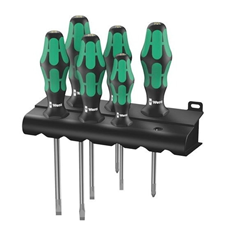 Wera 334/355/6 Rack Schraubendrehersatz Kraftform Plus Lasertip + Rack für 17,99€ (Vergleich: 29,06€)