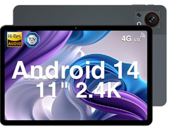 DOOGEE T30SE Android 14 Tablet mit 11 Zoll Display, 9GB RAM +128GB ROM(2TB TF), 5G/LTE Modul, 8580mAh für 129,99€
