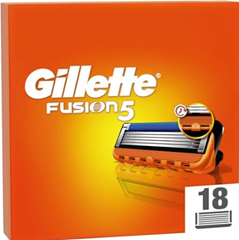 18 x Gillette Fusion 5 Rasierklingen (5-fach Klinge) für 40,99€ (VG: 53,94€)