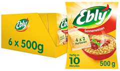 Ebly Sonnenweizen, 10 Minuten Kochbeutel, 6 Packungen (6 x 500g) für 11,39€ (Vergleich: 15,54€)