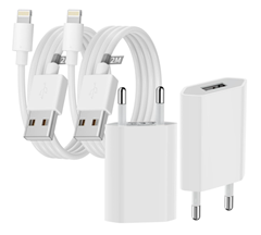 2er Pack MFi zertifizierte iPhone Ladegeräte inkl. 2x 2m Lightning Kabel für 4,99€