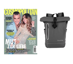 6 Monate die COSMOPOLITAN für 23,75€ inkl. 20€ BestChoice Gutschein + gratis Travelite Rucksack (Wert 22€)